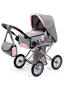 BAYER, Kombi-Puppenwagen &raquo;City Star, grau/rosa&laquo;, grau/rosa, Kombi-Puppenwagen