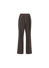 GOLDNER , 2-in-1-Hose »Palazzo-Hose Hose Louisa mit Streifendruck« , schwarz / gestreift , K-Gr , 21 -K-Gr , 21 , Topmodischer, edler Streifen