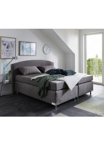 Westfalia Schlafkomfort , Boxspringbett »Amsterdam«, (Optional mit Topper) , Grau