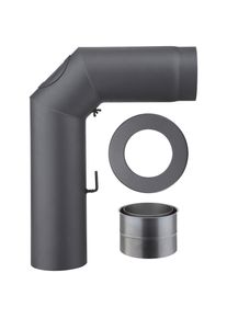 COLOR EMAJL , Ofenrohr »Heathus Rauchrohr-Set GR«, (Set, 3 tlg.), 60 cm, grau , grau