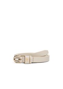 Tommy Hilfiger, Damen, Lederg&uuml;rtel &raquo;ESSENTIAL EFFORTLESS GOLD&laquo; 1, 5 cm breit, ovale Einfachdornschlie&szlig;e, Dameng&uuml;rtel, Classic Beige, Classic Beige, 