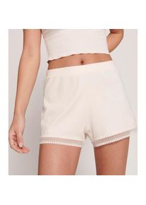 Sloggi , Relaxshorts »GO Ribbed«, weich, Rippware, Spitzenbesatz, Baumwollmischung, lockere Passform , WALNUSS , N-Gr , M -N-Gr , M , Lounge Shorts...