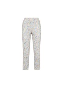 GOLDNER , Chinos »Druckhose Attraktive Druckhose mit weichem Fall« , apricot / lila / gemustert , N-Gr , 42 -N-Gr , 42 , Farbenfroher Blumendruck
