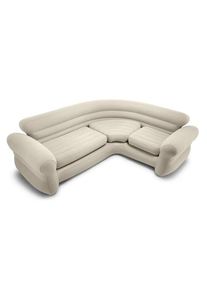 Canapea de colt gonflabila Intex 68575NP, 257x203xH76 cm, PVC, Bej