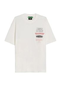 Bershka T-Shirt Herren weiß Größe S Mottoprint