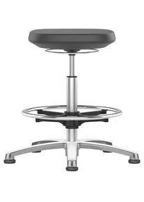bimos Werkkruk LABSIT, voetdoppen en voetring, zwart, hoogte 520 - 770 mm