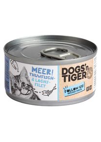 12x70g Dogs'n Tiger Cat Filete de atún y salmón comida húmeda para gatos