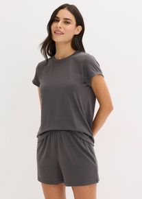 Pigiama estivo in materiale morbido e leggero, Grigio, Taglia 46/48 (M), bonprix
