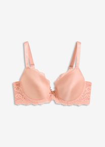 Reggiseno push-up con effetto lucido, rosa, Taglia 95A, bonprix