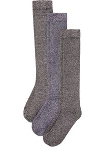 Calzettoni termici (pacco da 3 paia) con interno in spugna morbida, Nero, Taglia 35-38, bonprix