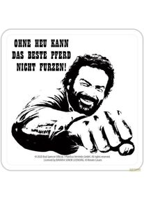 Blechwaren Fabrik Braunschweig, Biergläser, Bud Spencer Bierdeckel aus Blech Faust Pferd 10 x 10 cm (1 x)