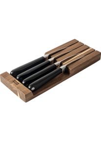 Kuhn Rikon CULINARY FORGED Steakmesser Set 4 Stk. inkl. Einsatz, Besteck, Silber, Schwarz