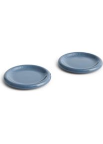 Hay Barro Plate Ø18, set of 2 - Dark blue, Teller, Blau