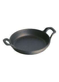 Staub Plats en fonte 12 cm, Assiette chaude, Noir mat