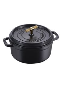Staub La Cocotte Buster+Punch 24 cm, Rond(e), Noir mat, Fonte