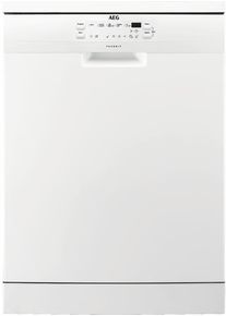 AEG FFS5361CZW Stand-Geschirrspüler 60cm breit AutoSense Abschaltautomatik Beladungserkennung LED Display 5 Spülprogramme 13 Maßgedecke weiß