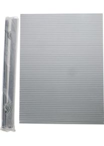 carbest Rolladentür-Komplettset Lamellen Schiene Einfahrblende 100cm Camping Wohnwagen silber