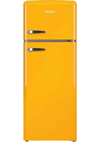 Amica KGC 15633 Y Stand-Kühl-Gefrierkombination 55cm breit 206 Liter Abtau-Automatik Retro-Design gelb
