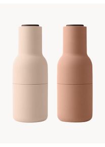 Audo Copenhagen Súprava mlynčekov na soľ a korenie s drevenými vrchnákmi Bottle Grinder, 2 diely Svetloružová Umelá hmota Ø 8 x V 21 cm
