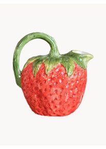 Les Ottomans Ručne maľovaná kanvica na mlieko Fruit, 500 ml Červená Keramika 500 ml