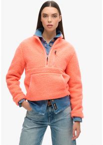 Superdry Fleecepullover »OUTDOOR HALF ZIP FLEECE« in rot, Größe L