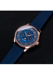 Holzkern; Orologio di legno Moonshiver (madreperla/oro rosa), Donna, Legno naturale