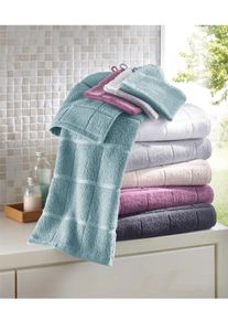 wäschepur unisex Handdoek in bessenrood ,maat 16x22 cm - 4 washandjes, Witt, 100% Katoen