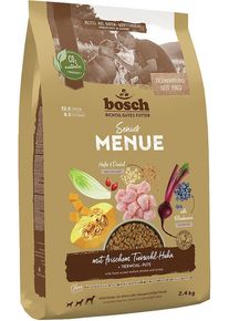 Bosch HPC Menue Senior Tierwohl-Huhn Trockenfutter mit Dinkel & Hafer, 2,4kg