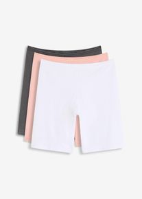 Lot de 3 boxers femme longs en coton extensible - rose - taille 38/40 (S) avec coton - bonprix