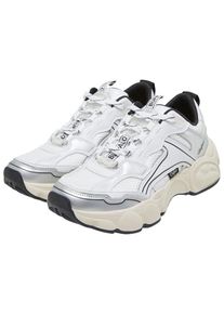 Buffalo Trampki niskie dla kobiet srebrno-szary / czarny / biały Rozmiar 36