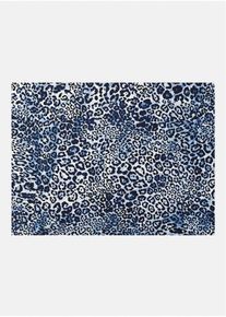 bonprix Lábtörlő leopárd mintával, kék, 35/55 cm