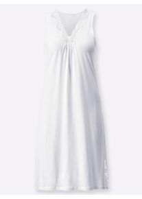 w&auml;schepur Dames Nachthemd in ecru ,maat 36/38, Witt, 50% Katoen, 50% Modal