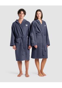 arena Bathrobe - Unisex - Navy-white - Size: M - arena Zeal Robe