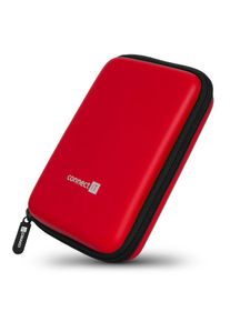 Connect It HardShellProtect pevné škrupinové ochranné púzdro na 2,5" HDD, červené