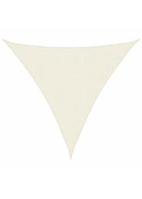 vidaXL Toldo de vela triangular tela Oxford color crema 3x3x3 m