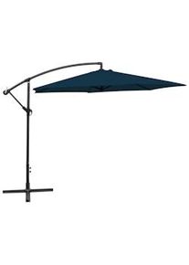 vidaXL Sombrilla voladiza de jardín azul 3 m