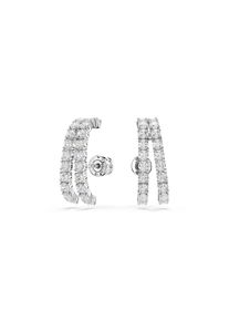 Swarovski Dames Oorbellen 'Matrix' zilver / wit One Size