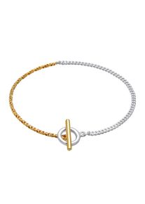 Elli - Catena a cordoncino cerchio barra bicolore in argento sterling 925 Bracciali e Braccialetti 1 pieces female