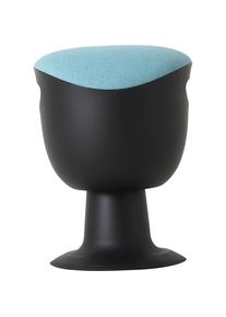 Multi-beweeglijke zitkruk, in hoogte verstelbaar 465 - 585 mm, zitting gestoffeerd, bekleding turquoise