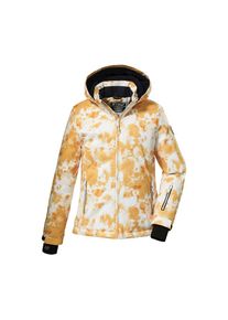 Killtec , Kinder , Skijacke »KSW 172 GRLS SKI JCKT« Wasserdichte Mädchen-Winterjacke mit Farbkleckse-Print und Fleece. , orange , 128 , 128 ,...