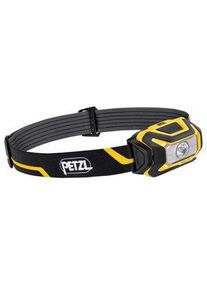 Petzl Otsalamppu, LED, Ladattava / 3x AAA, 450lm, 75m, IP67, Musta / keltainen - E069CA00