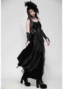 Dark In Love - Romantic Gothic Sexy Hollow Waist - Vestido - negro - S - 100% poliéster,Terciopelo