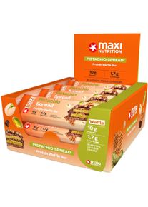 MaxiNutrition Protein Waffle Bar, 12 x 39 g Riegel, Pistachio Spread