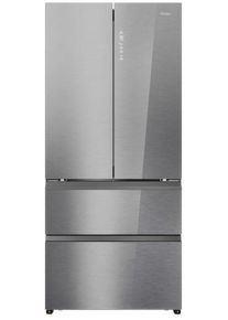 Haier HFR7819ENGC Stand Side-by-Side Kombination French Door, 83 cm breit, 504 L, NoFrost, Humidity Zone, Urlaubsfunktion, iconic glass Edelstahl