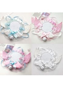 Gorgeous Angel Wings Badge Holder for 58mm Pins, Game Anime Merch Accessories, DIY Ita Bag Filler Decoration