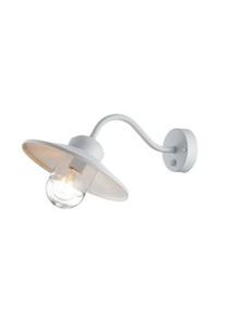Licht-Erlebnisse Applique da esterno KARISE Vetro bianco in acciaio inox 304 con rilevatore di movimento LE117732