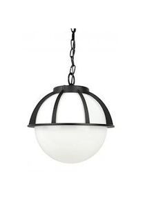 Licht-Erlebnisse Lampada a sospensione NINETTE Nero, fusione di alluminio e plastica, IP43, 1x E27 max. 60W LE51454