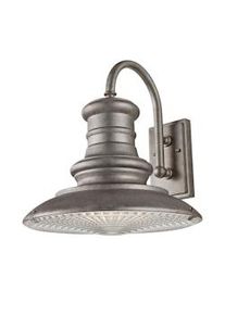 Licht-Erlebnisse Applique da esterno LISIBELA vetro alluminio antico 1x E27 fino a 100W LE57455