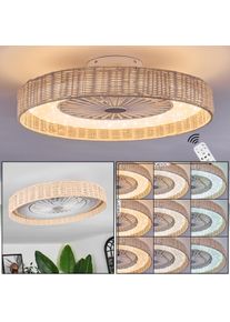 hofstein Benasal ceiling light, Ceiling fan light Ecru, white, 1-light source, Remote control