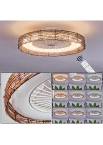 hofstein Benasal ceiling light, Ceiling fan light Ecru, white, 1-light source, Remote control